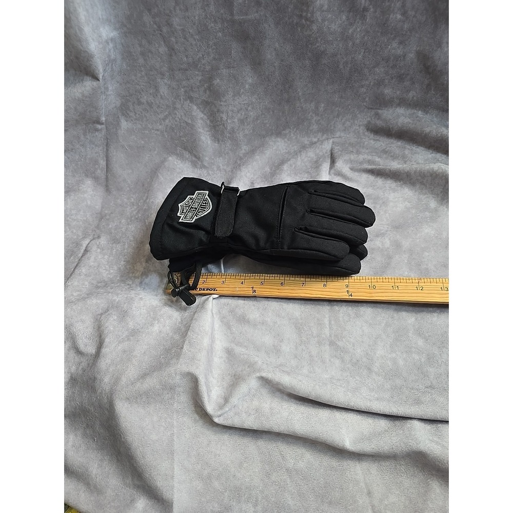 Harley Davidson Women's Sz SMALL Nylon Gortex Gloves Waterproof Warm Motorcycle - Picture 6 of 6